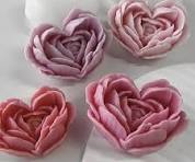 شمع گل رز قلبی